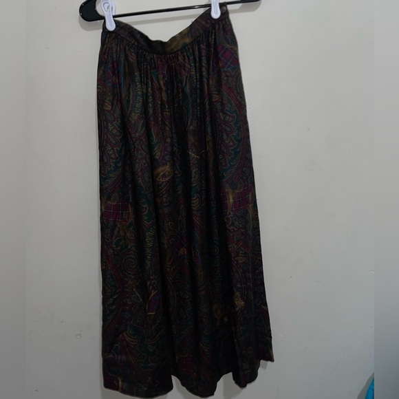 Ralph Lauren Purple Label Wool and Silk Blend  Paisley Equestrian Skirt - Picture 6 of 9
